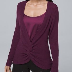 WHBM twist plum color sweater